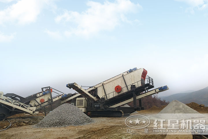 車載流動石子、粉碎機生產(chǎn)現(xiàn)場