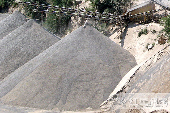 機(jī)制砂成品，一條生產(chǎn)線可有多種規(guī)格成品